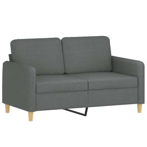 2-dijelni set sofa s jastucima tamnosivi od tkanine - Tamno siva s jastučićima Cijena