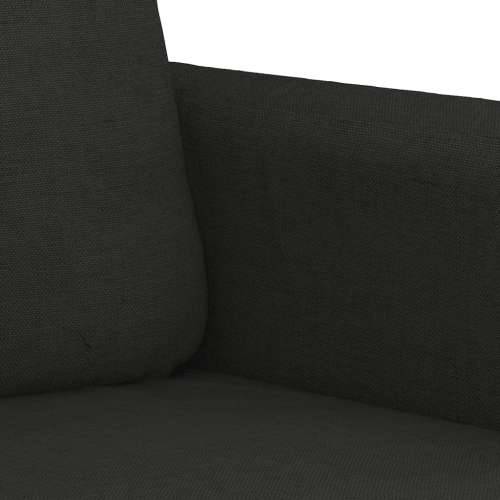 2-dijelni set sofa s jastucima crni od tkanine - Crna Bez oslonca za noge Cijena