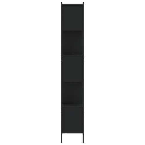 Regal za knjige crni 102x28x172 cm od konstruiranog drva - Crna 1 Cijena