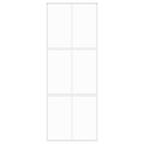 Klizna vrata bijela 76x205 cm od kaljenog stakla i aluminija - Bijela i prozirna 76 x 205 cm 1 Rešetke 3 x 2 Cijena