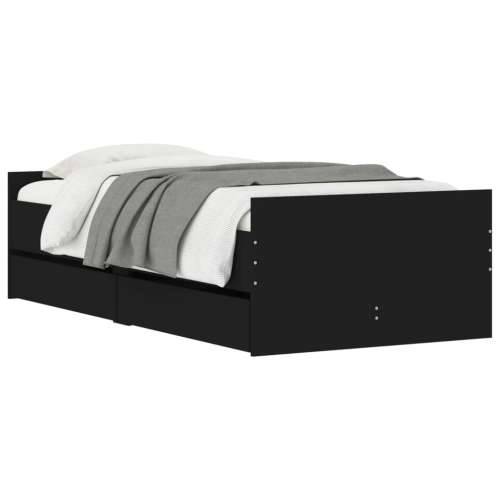 Okvir kreveta s ladicama crni 100 x 200 cm - Crna 100 x 200 cm Cijena