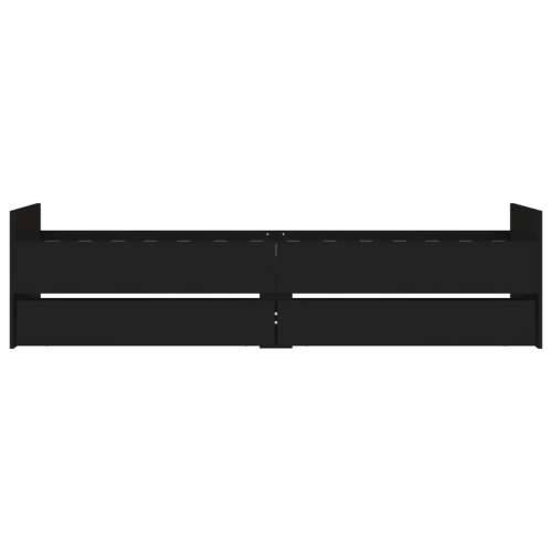 Okvir kreveta s ladicama crni 100 x 200 cm - Crna 100 x 200 cm Cijena
