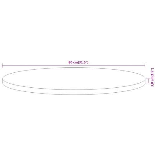 Stolna ploča Ø80x3,8 cm okrugla od masivnog bagremovog drva - Bagremovo drvo (prirodno) 80 cm 1 38 mm Cijena