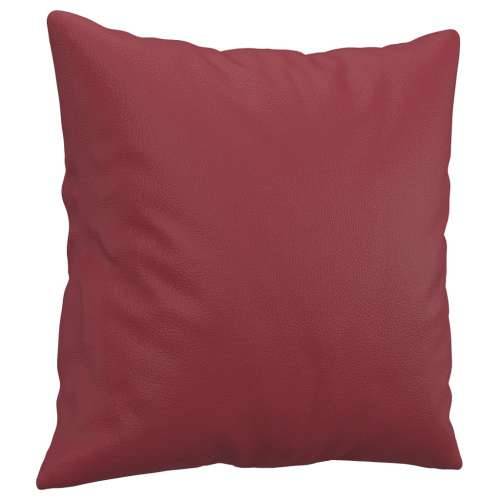 Dvosjed s ukrasnim jastucima boja vina 140 cm oumjetne kože - boja crnog vina 140 cm Cijena