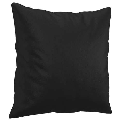 3-dijelni set sofa s jastucima crna od umjetne kože - Crna s jastucima i tabureom Cijena
