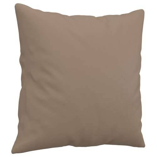 2-dijelni set sofa s jastucima boja cappuccina od umjetne kože - Boja cappuccina s jastučićima Cijena
