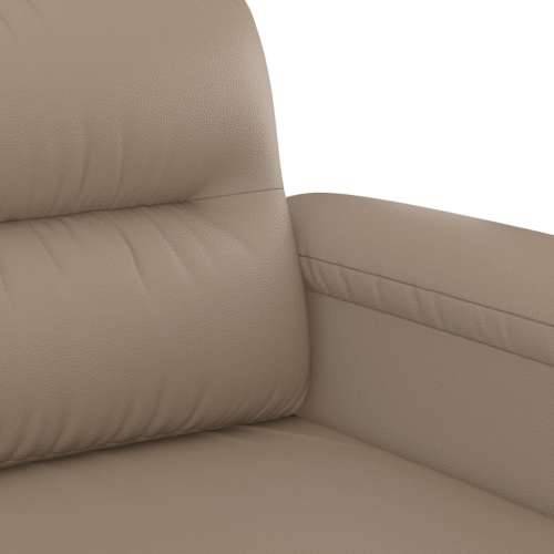 2-dijelni set sofa s jastucima boja cappuccina od umjetne kože - Boja cappuccina s jastučićima Cijena