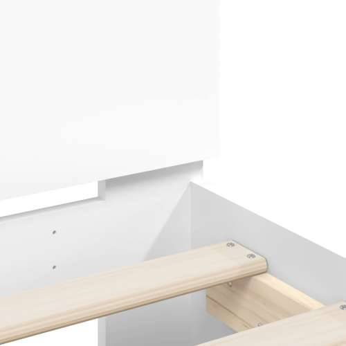 Okvir kreveta s uzglavljem bijeli 90 x 200 cm konstruirano drvo - Bijela 90 x 200 cm Cijena
