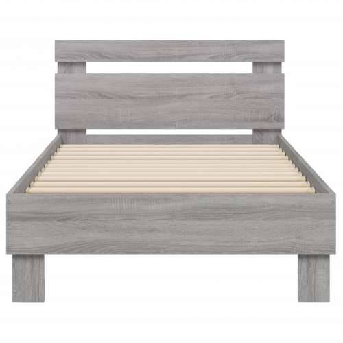 Okvir za krevet s uzglavljem boja hrasta 90x200 cm drveni - Sivi hrast sonoma 90 x 200 cm Cijena