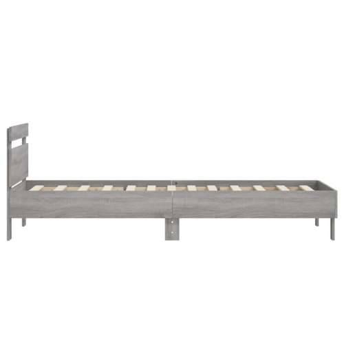 Okvir za krevet s uzglavljem boja hrasta 90x200 cm drveni - Sivi hrast sonoma 90 x 200 cm Cijena