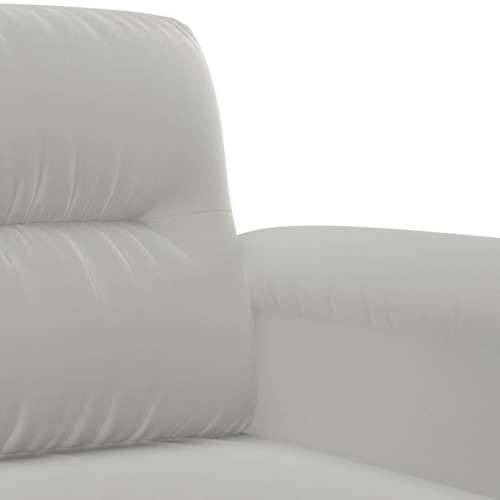 2-dijelni set sofa s jastucima svjetlosivi od mikrovlakana - Svjetlosiva Bez oslonca za noge Cijena