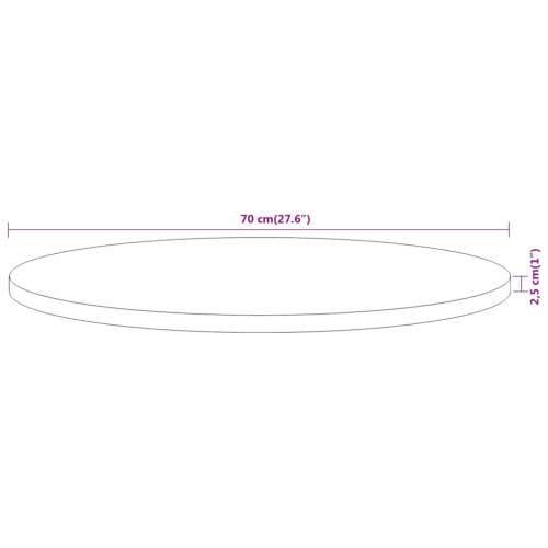 Stolna ploča Ø70x2,5 cm okrugla od masivnog bagremovog drva - Bagremovo drvo (prirodno) 70 cm 1 25 mm Cijena