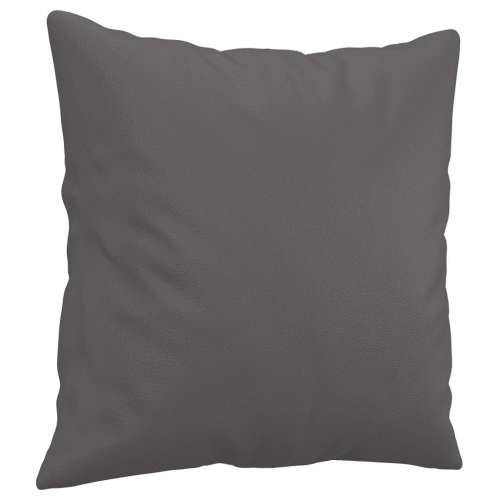 3-dijelni set sofa s jastucima sivi od umjetne kože - Siva s jastucima i tabureom Cijena
