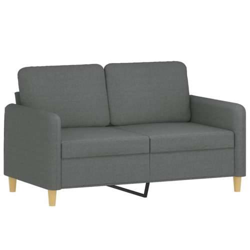 3-dijelni set sofa s jastucima tamnosivi od tkanine - Tamno siva s jastucima i tabureom Cijena