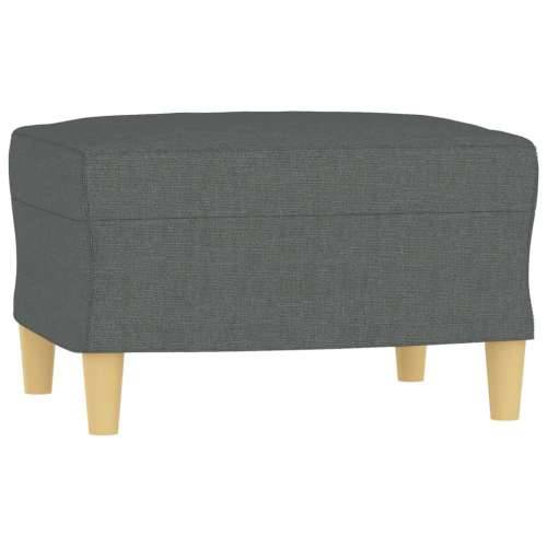3-dijelni set sofa s jastucima tamnosivi od tkanine - Tamno siva s jastucima i tabureom Cijena