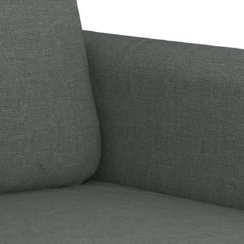 3-dijelni set sofa s jastucima tamnosivi od tkanine - Tamno siva s jastucima i tabureom Cijena