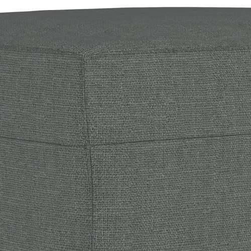 3-dijelni set sofa s jastucima tamnosivi od tkanine - Tamno siva s jastucima i tabureom Cijena