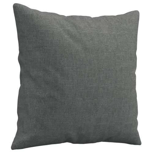 3-dijelni set sofa s jastucima tamnosivi od tkanine - Tamno siva s jastucima i tabureom Cijena