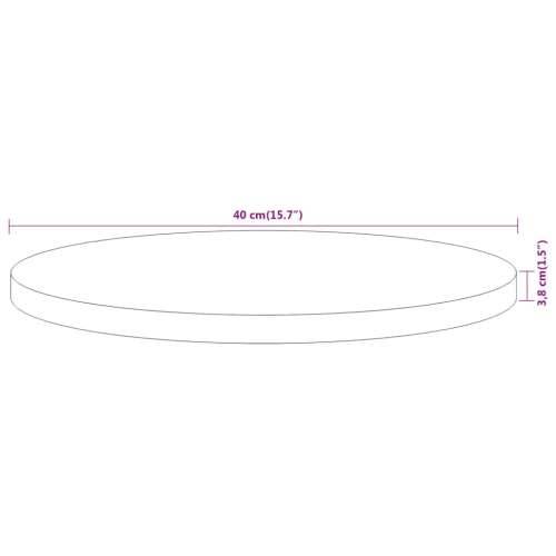 Stolna ploča Ø40x3,8 cm okrugla od masivnog bagremovog drva - Bagremovo drvo (prirodno) 40 cm 1 38 mm Cijena