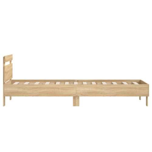 Okvir za krevet s uzglavljem boja hrasta 90x200 cm drveni - sonoma hrast 90 x 200 cm Cijena