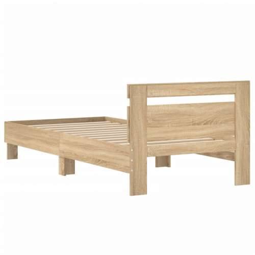 Okvir za krevet s uzglavljem boja hrasta 90x200 cm drveni - sonoma hrast 90 x 200 cm Cijena