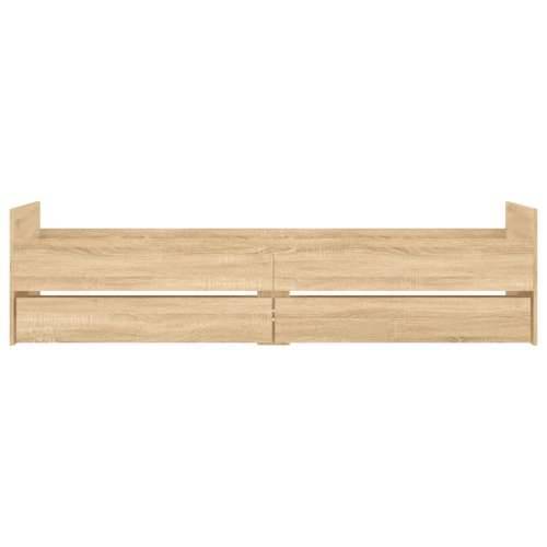 Okvir kreveta s ladicama boja hrasta 100 x 200 cm - sonoma hrast 100 x 200 cm Cijena