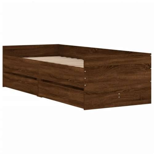 Okvir kreveta s ladicama boja hrasta 100 x 200 cm - Smeđi hrast 100 x 200 cm Cijena