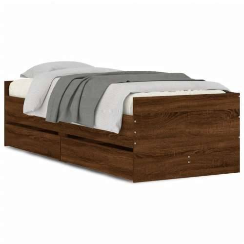 Okvir kreveta s ladicama boja smeđeg hrasta 90x200 cm - Smeđi hrast 90 x 200 cm Cijena