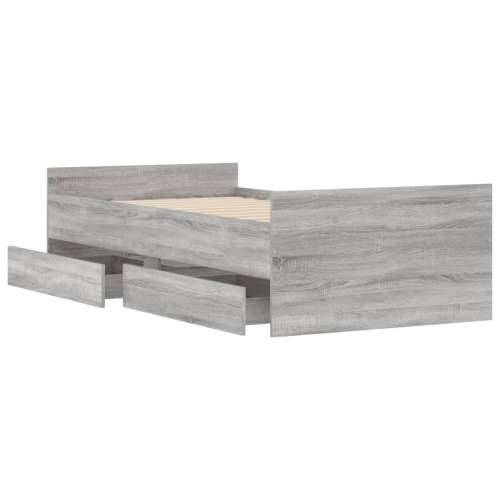 Okvir kreveta s ladicama siva boja hrasta 100 x 200 cm - Sivi hrast sonoma 100 x 200 cm Cijena