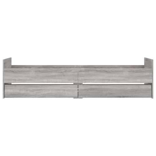 Okvir kreveta s ladicama siva boja hrasta 100 x 200 cm - Sivi hrast sonoma 100 x 200 cm Cijena