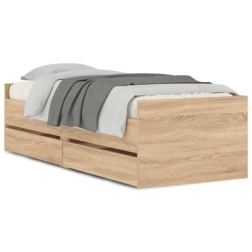 Okvir kreveta s ladicama boja hrasta 90x200 cm - sonoma hrast 90 x 200 cm Cijena