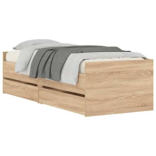 Okvir kreveta s ladicama boja hrasta 90x200 cm - sonoma hrast 90 x 200 cm Cijena