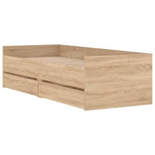 Okvir kreveta s ladicama boja hrasta 90x200 cm - sonoma hrast 90 x 200 cm Cijena