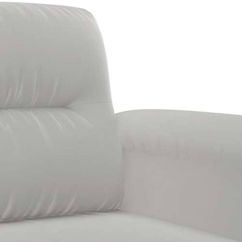 2-dijelni set sofa s jastucima svjetlosivi od mikrovlakana - Svjetlosiva Bez oslonca za noge Cijena