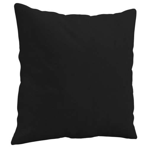 2-dijelni set sofa s jastucima crni od mikrovlakana - Crna s jastučićima Cijena