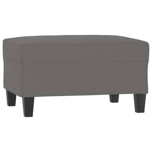 3-dijelni set sofa s jastucima tamnosivi od mikrovlakana - Tamno siva s jastucima i tabureom Cijena