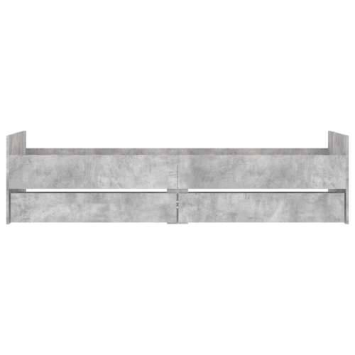Okvir kreveta s ladicama siva boja betona 100 x 200 cm - Beton siva 100 x 200 cm Cijena