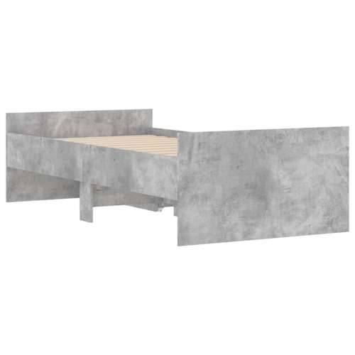 Okvir kreveta s ladicama siva boja betona 100 x 200 cm - Beton siva 100 x 200 cm Cijena