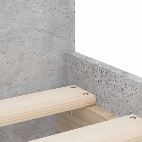 Okvir kreveta s ladicama siva boja betona 100 x 200 cm - Beton siva 100 x 200 cm Cijena