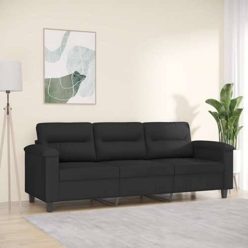 Trosjed Crna 180 cm od mikrovlakana - Crna 180 cm Cijena