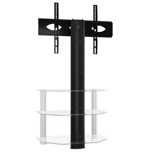 Kutni TV stalak s 3 razine za 32 - 70 inča crno-srebrni - Srebrno 1 110 cm 65.5 cm Cijena