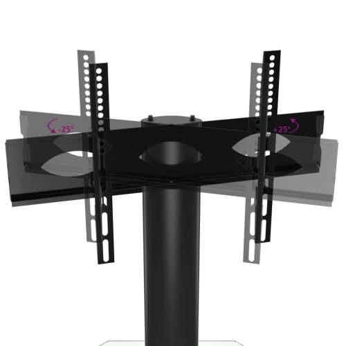 Kutni TV stalak s 3 razine za 32 - 70 inča crno-srebrni - Srebrno 1 110 cm 65.5 cm Cijena