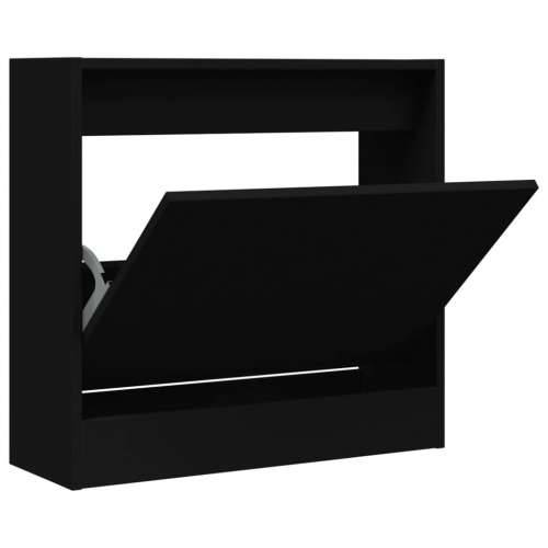 Ormarić za cipele crni 60 x 21 x 57 cm od konstruiranog drva - Crna 60 x 21 x 57 cm 1 Cijena