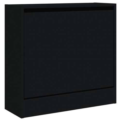 Ormarić za cipele crni 60 x 21 x 57 cm od konstruiranog drva - Crna 60 x 21 x 57 cm 1 Cijena