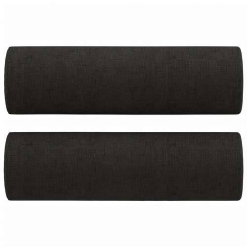 Dvosjed s ukrasnim jastucima crni 120 cm od tkanine - Crna 120 cm Cijena