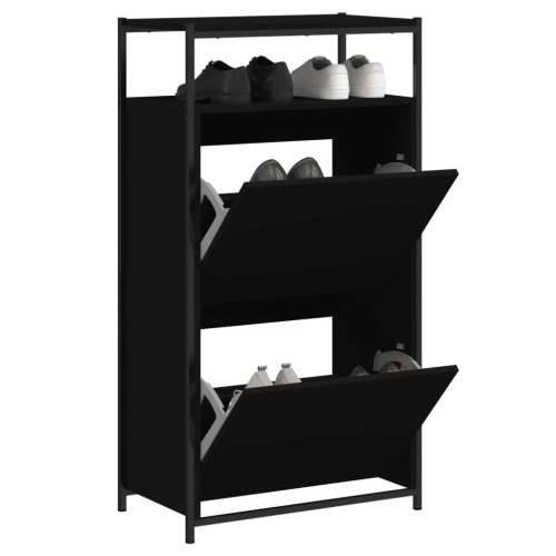Ormarić za cipele crni 60 x 34 x 112 cm od konstruiranog drva - Crna 1 60 cm Cijena