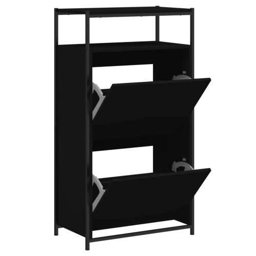 Ormarić za cipele crni 60 x 34 x 112 cm od konstruiranog drva - Crna 1 60 cm Cijena