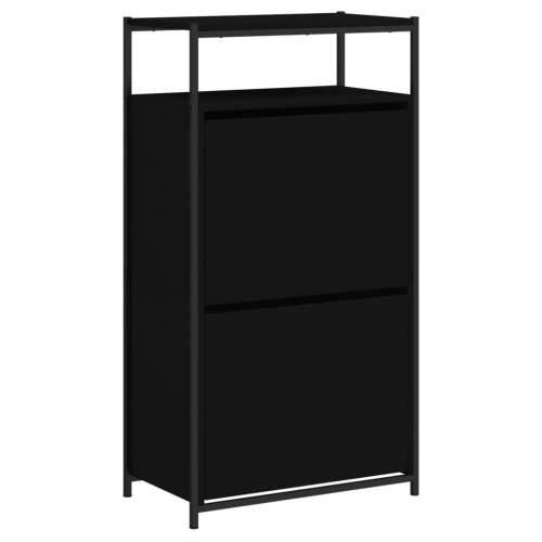 Ormarić za cipele crni 60 x 34 x 112 cm od konstruiranog drva - Crna 1 60 cm Cijena