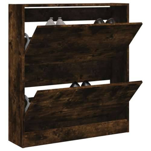 Ormarić za cipele dimljeni hrast 80x21x87,5cm konstruirano drvo - Dimljeni hrast 80 x 21 x 87.5 cm 1 Cijena
