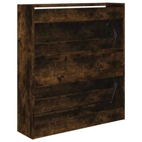 Ormarić za cipele dimljeni hrast 80x21x87,5cm konstruirano drvo - Dimljeni hrast 80 x 21 x 87.5 cm 1 Cijena